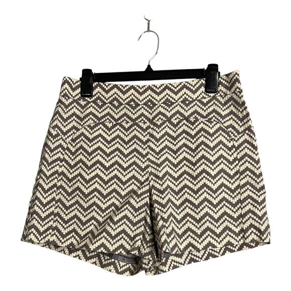 Cartonnier Chevron Patterned Shorts 10 Retro Preppy Twee Anthropologie - Picture 1 of 8